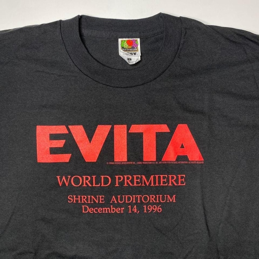 Vintage 90s Evita Madonna movie shirt -‎ World premiere Shrine auditorium in LA